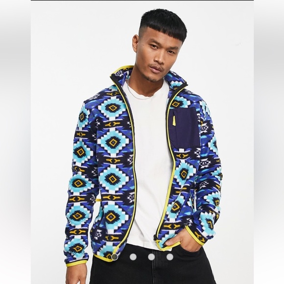 NWOT WESC Moritz Aztec Full-Zip Sherpa Fleece Jacket Men's Med - Women's Large - Picture 3 of 12